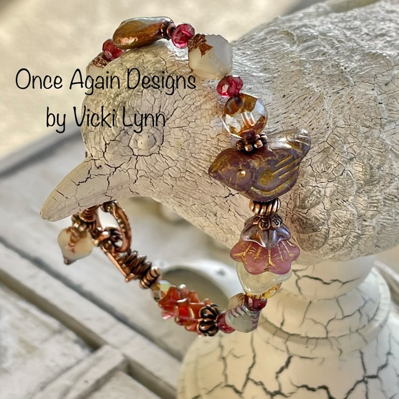 Artisan Jewelry - ARTISAN Bracelet “Heather and Wild Roses”